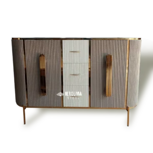 Bufet Hias Ruangan Storage Cabinet Rangka Stainless Steel