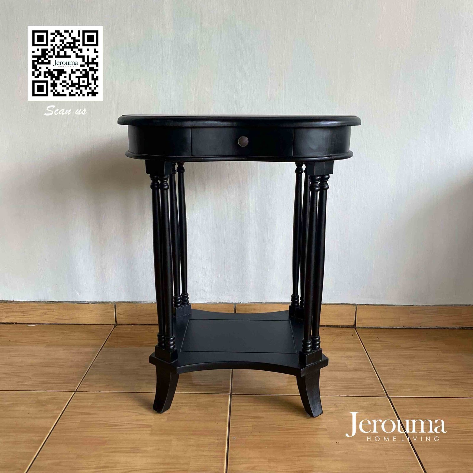 Console Table Black Passion, Meja Kopi Jerouma Living