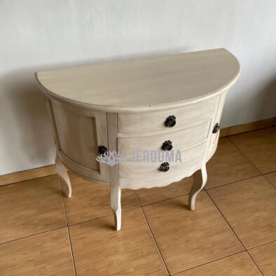 Jerouma Living Classic Drawers White Wash Console Table