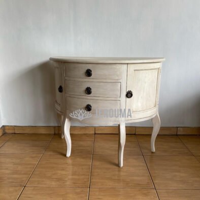 Jerouma Living Classic Drawers White Wash Console Table