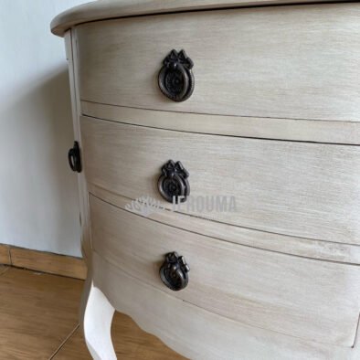 Jerouma Living Classic Drawers White Wash Console Table