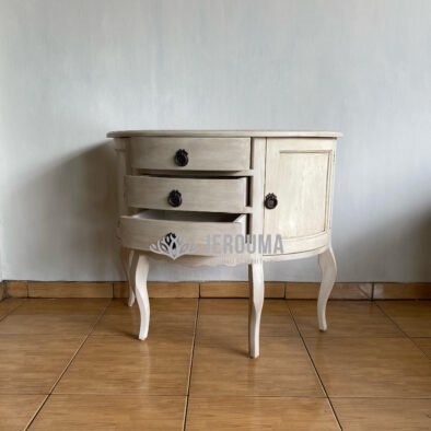 Jerouma Living Classic Drawers White Wash Console Table