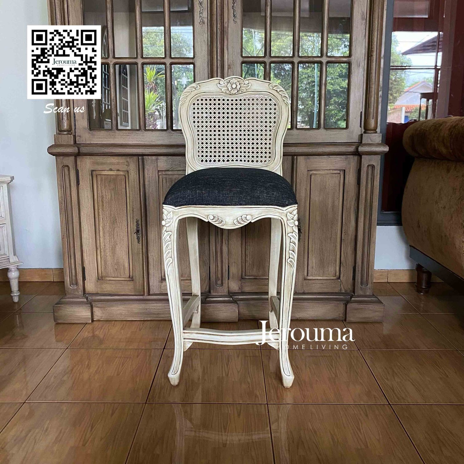 Bar Stool Rustic Eropa Klasik - Jerouma Living