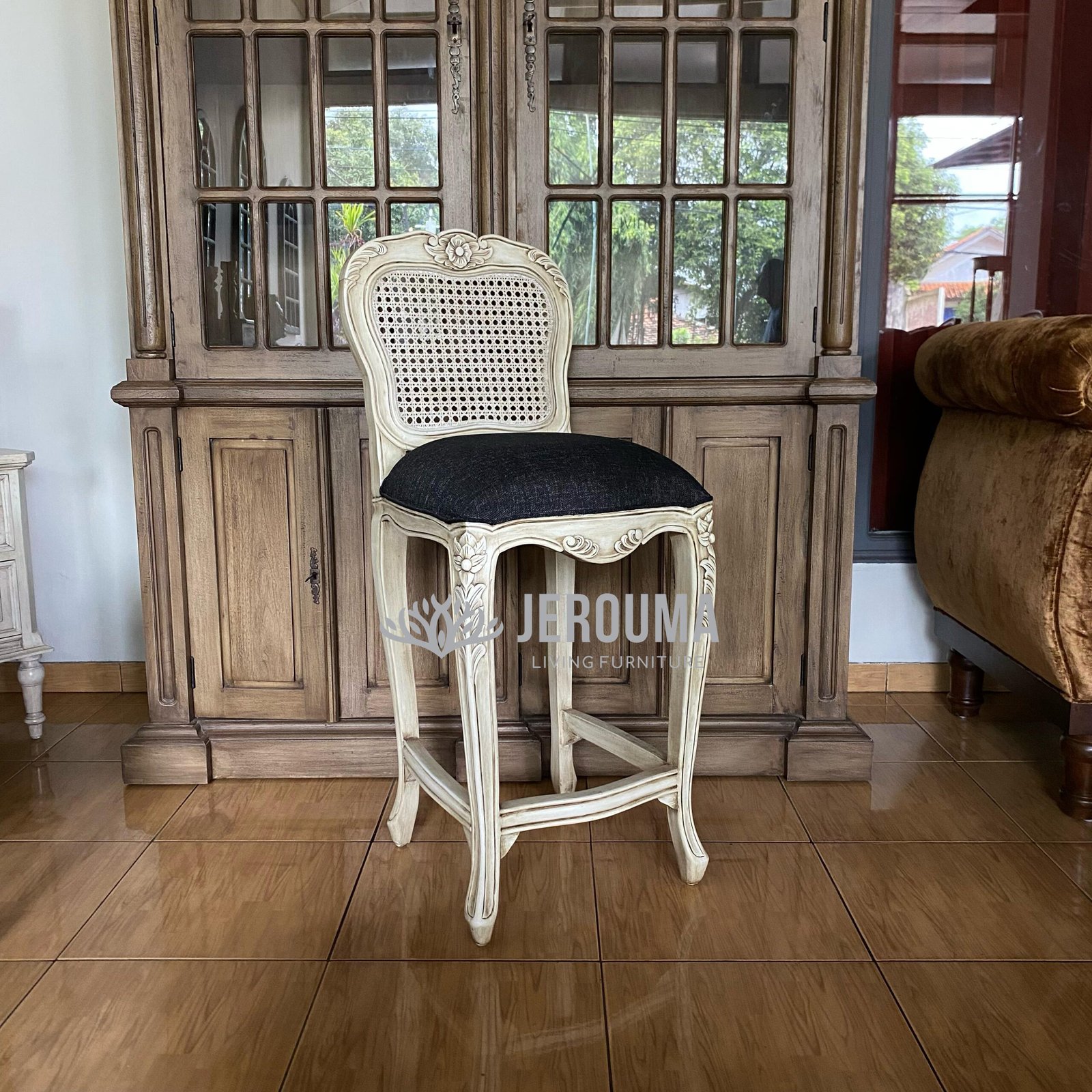Bar Stool Rustic Eropa Klasik - Jerouma Living