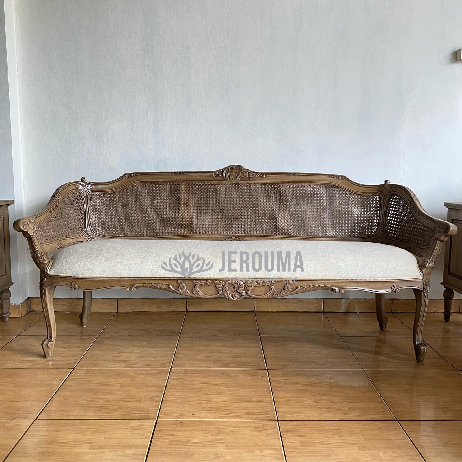 Pride Turkish Prince Sofa With Nature Rattan - Jerouma Living