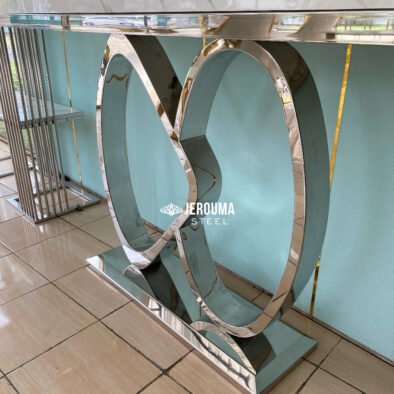Love couple meja console stainless steel