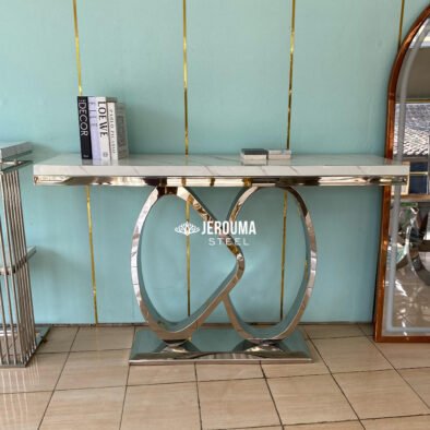 Love couple meja console stainless steel