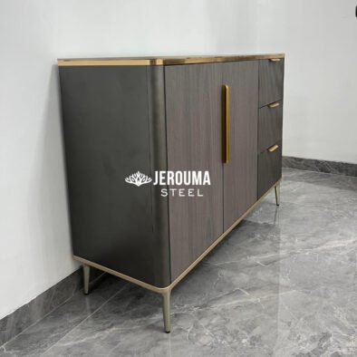 Bufet modern living kaki stainless steel