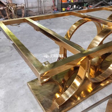 Meja Makan Modern Living Stainless Steel - Jerouma Living