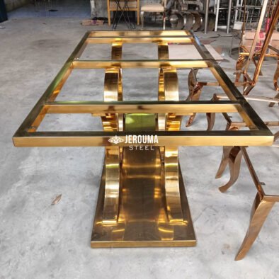 Meja Makan Modern Living Stainless Steel - Jerouma Living