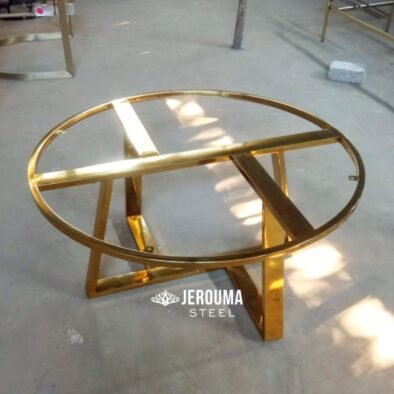 JOO Rangka Meja Makan Bundar Stainless Steel Jerouma Steel