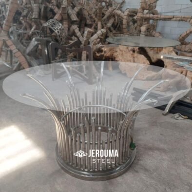 Waterfall Luxurious Dining Table Stainless Steel