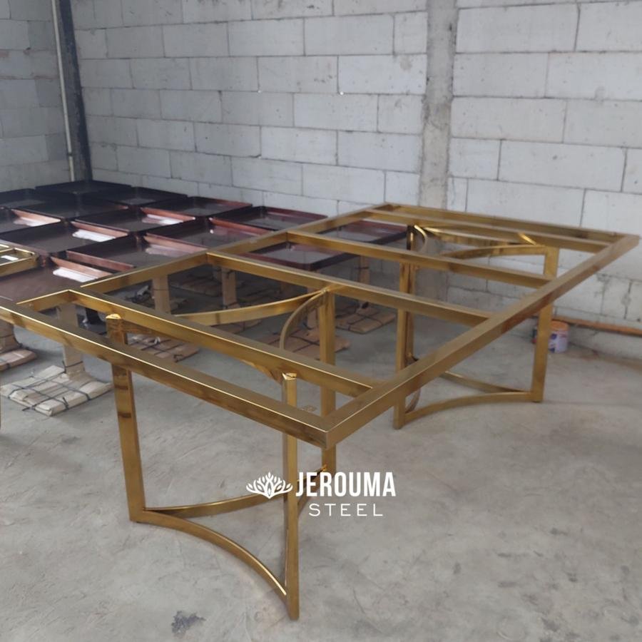 Beauty Curve Meja Makan Stainless Steel - Jerouma Steel