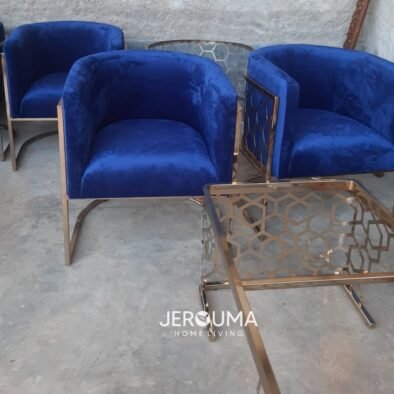 JEROUMA - Kursi Tamu BEE HIVE Set Stainless Steel Modern Living