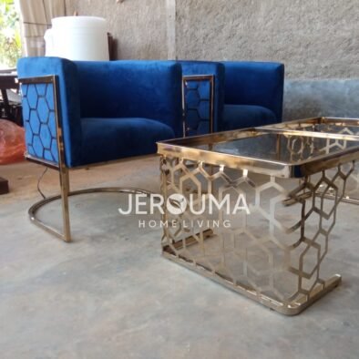JEROUMA - Kursi Tamu BEE HIVE Set Stainless Steel Modern Living
