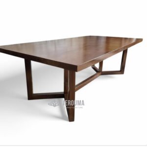 Meja makan minimalis kayu jati Solid