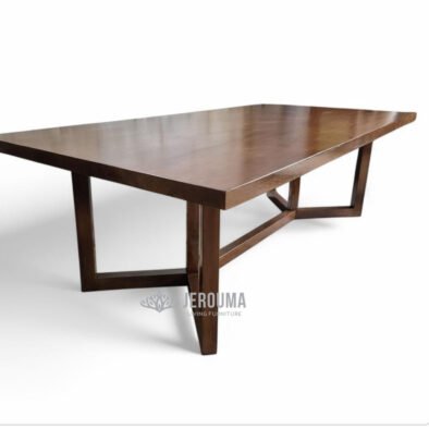 Meja makan minimalis kayu jati Solid