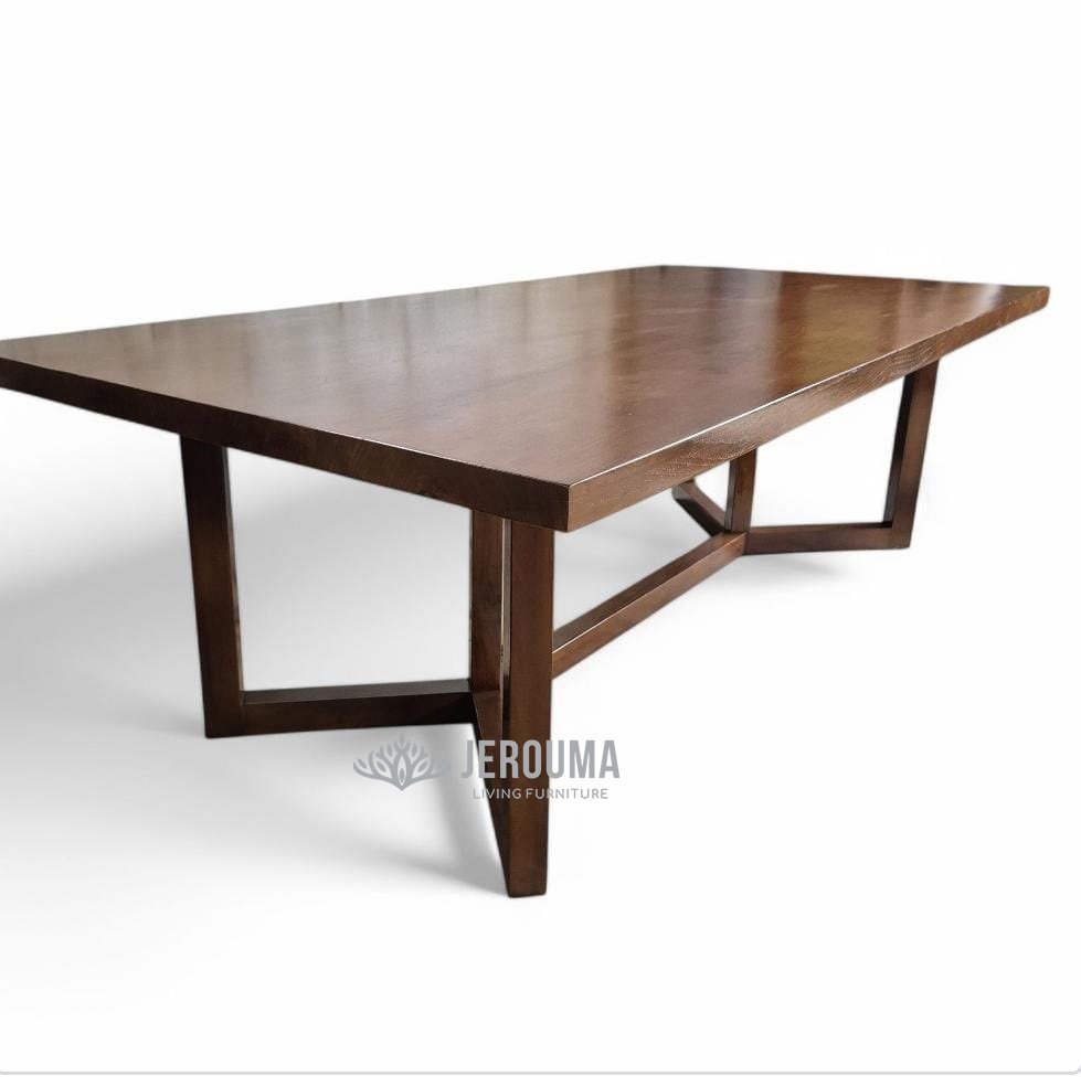 Meja makan minimalis kayu jati Solid
