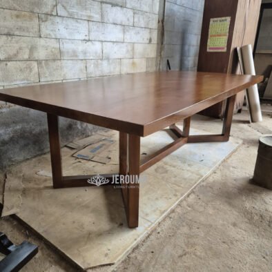 Meja makan minimalis kayu jati Solid