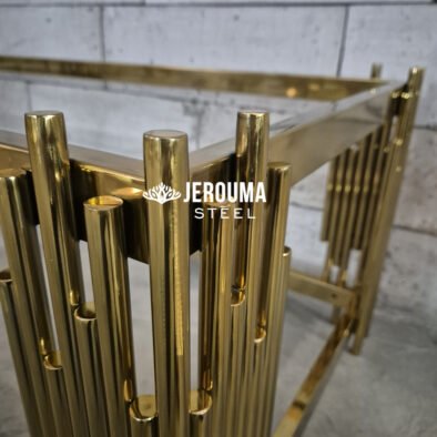 Meja Tamu Stainless Steel Gold - Jerouma Steel