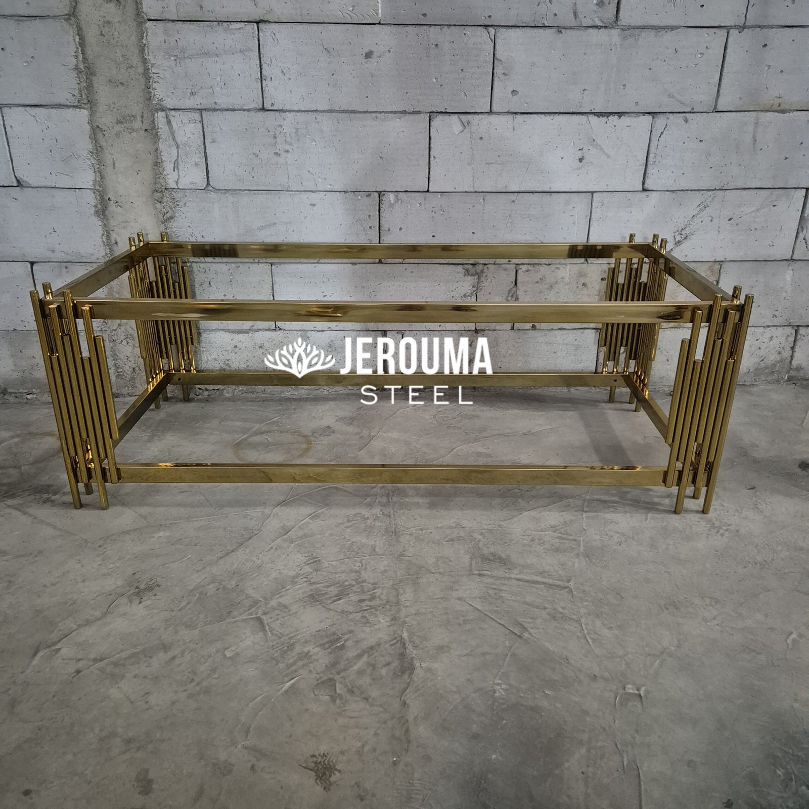 Meja Tamu Stainless Steel Gold - Jerouma Steel