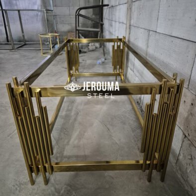 Meja Tamu Stainless Steel Gold - Jerouma Steel
