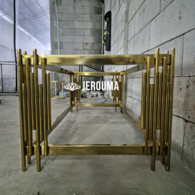Meja Tamu Stainless Steel Gold - Jerouma Steel