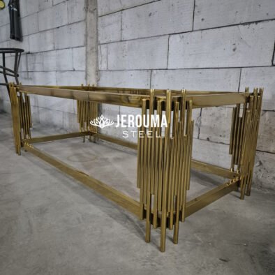 Meja Tamu Stainless Steel Gold - Jerouma Steel