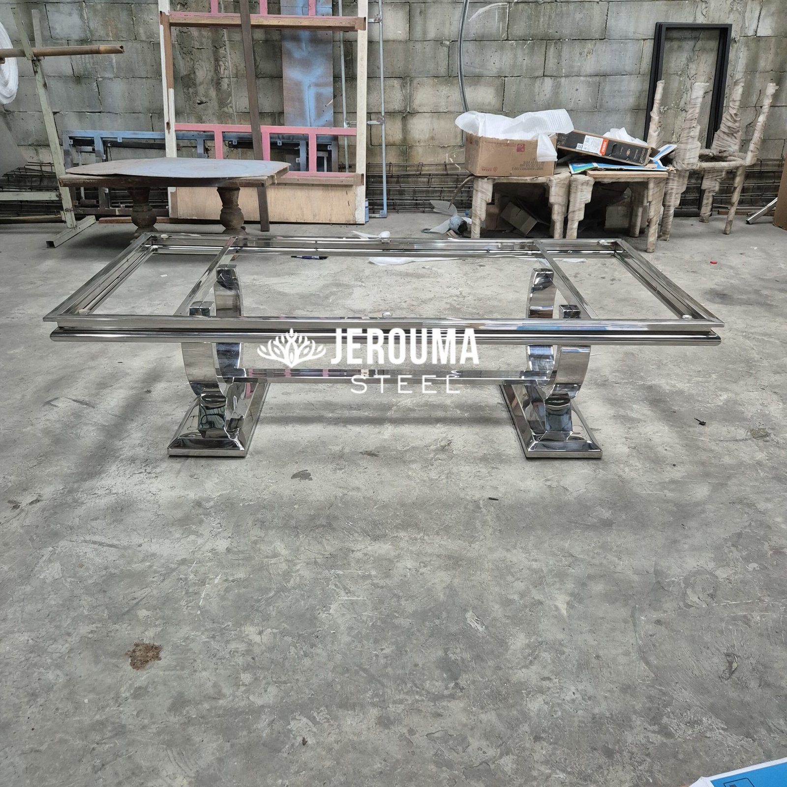 Rings Coffee Table, Meja Tamu Stainless Steel