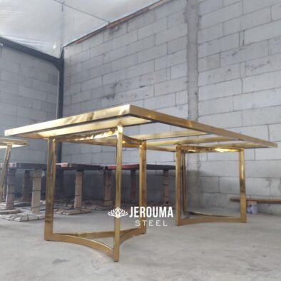 Beauty Curve Meja Makan Stainless Steel - Jerouma Steel