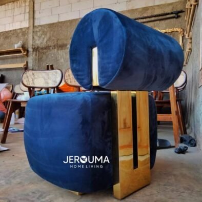 Mochi Kursi Sofa Rangka Kayu Jati dan Stainless Steel