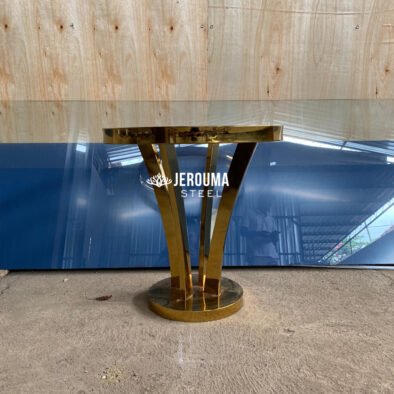 Meja Tamu Sudut Modern Stainless Steel