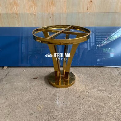 Meja Tamu Sudut Modern Stainless Steel