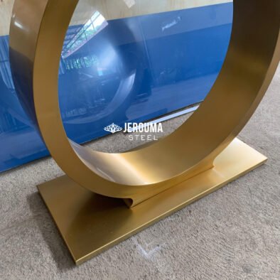 Meja Konsul Model Ring Stainless Steel Interior Jepara