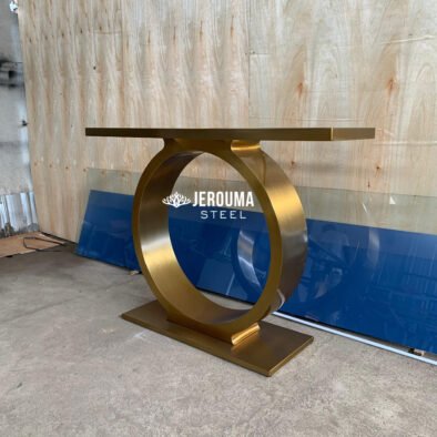 Meja Konsul Model Ring Stainless Steel Interior Jepara