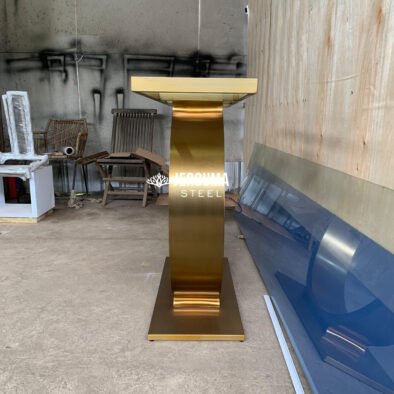 Meja Konsul Model Ring Stainless Steel Interior Jepara