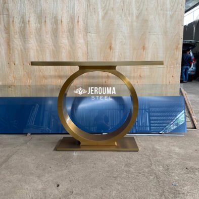 Meja Konsul Model Ring Stainless Steel Interior Jepara