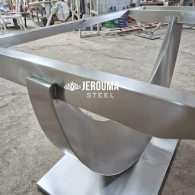 Meja Console model Half Moon Stainless Steel