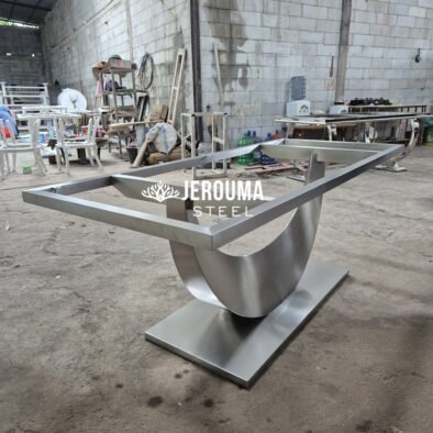 Meja Console model Half Moon Stainless Steel