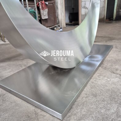 Meja Console model Half Moon Stainless Steel