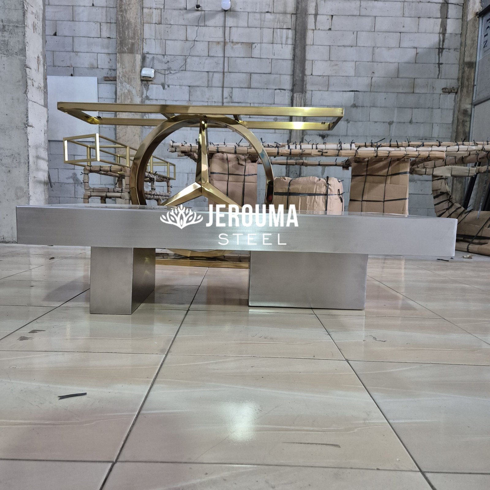 Coffee Table Luxury Hairlines Stainless Steel