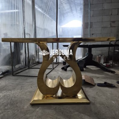 Golden Luxe Console Table Stainless Steel