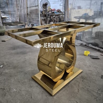 Golden Luxe Console Table Stainless Steel