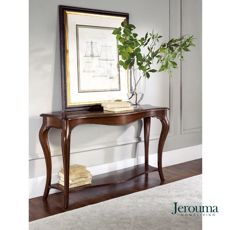 Meja Konsol Kayu Jati Classic Brown – Elegant Minimalist Design