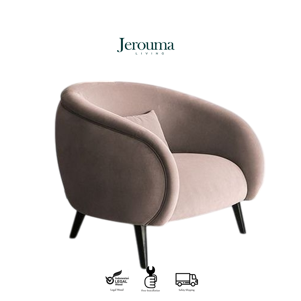 Sofa Single Modern Kain Velvet - Jerouma