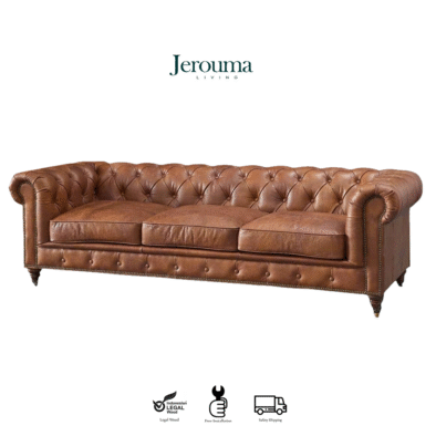 Sofa chester vintage jepara – premium handmade