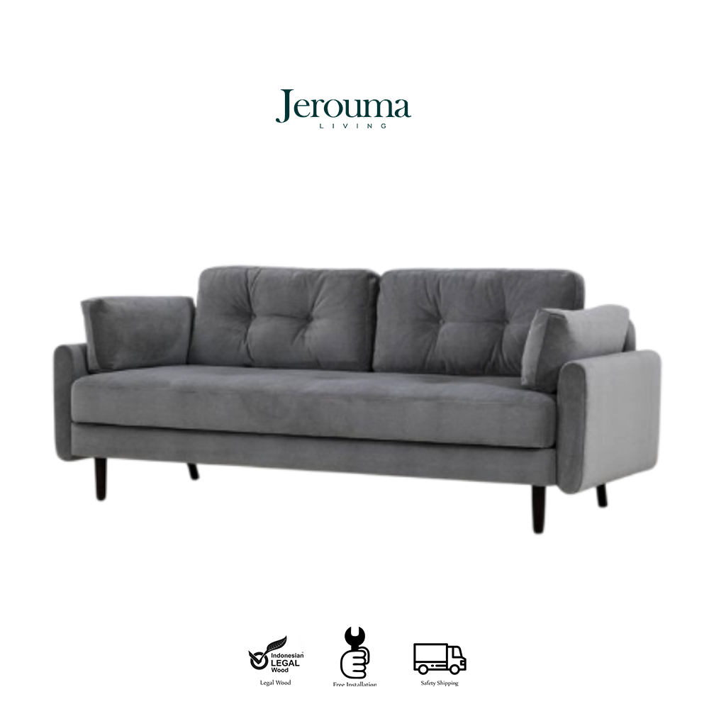 Sofa minimalis modern grey 3 seater