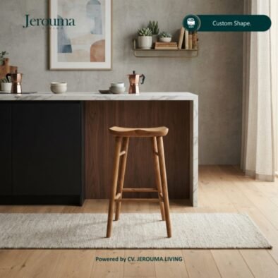 Kursi Bar Kayu Minimalis Custom – Stool Kayu Solid | Jerouma Living