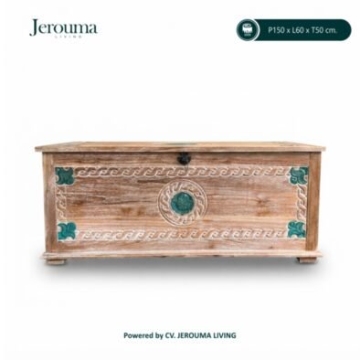 Peti Kayu Ukir Vintage 150 cm – Storage Box Kayu Dekoratif