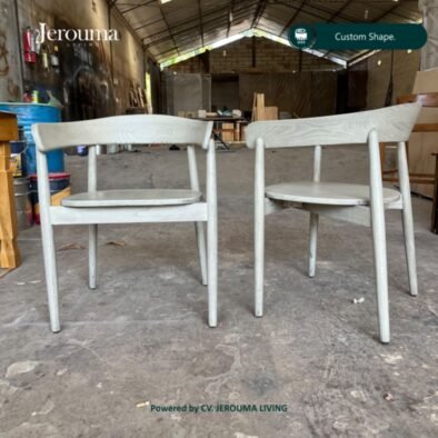 Kursi Makan Kayu Minimalis Custom – Kursi Dining Chair Kayu Solid | Jerouma Living
